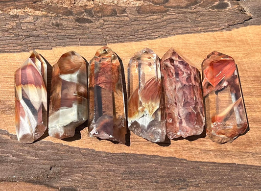 Amphibole Quartz Points - Gem Realm 