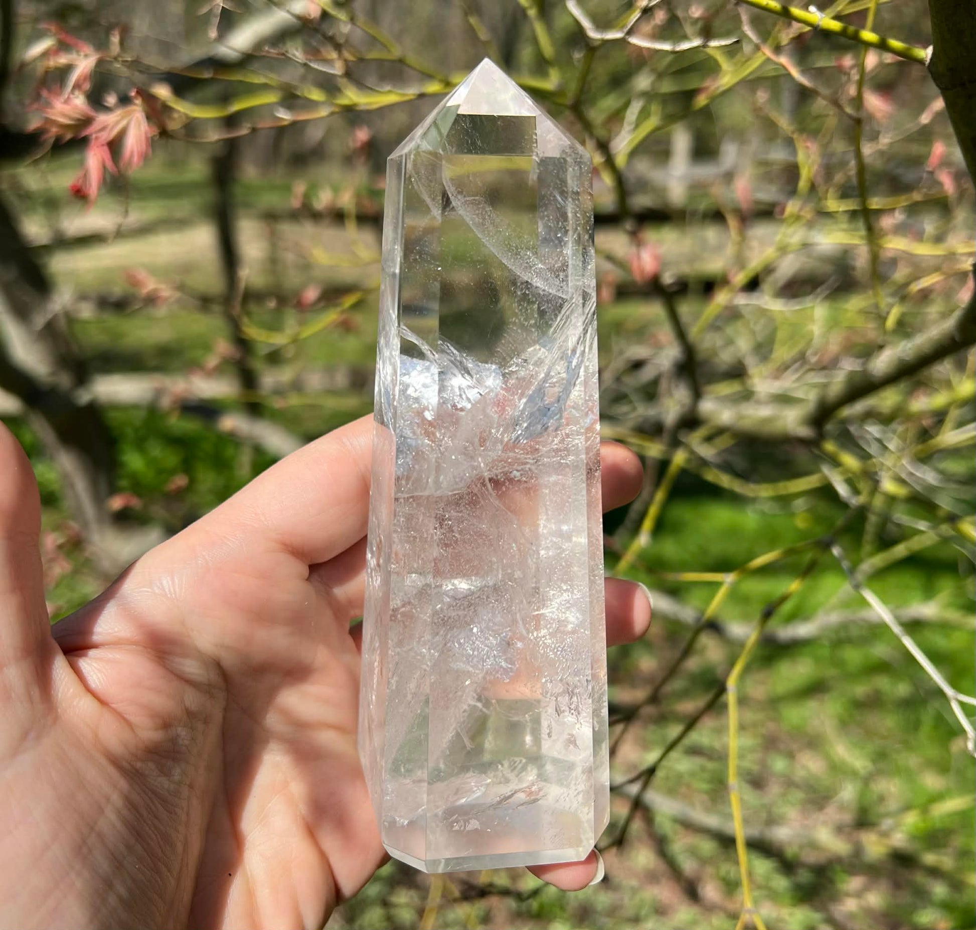 Quartz Crystal Tower ~ Large Obelisk - Gem Realm 