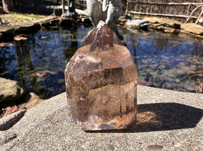 Smoky Garden Quartz Tower - Gem Realm 