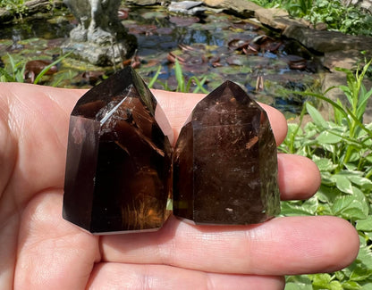 Smoky Quartz Tower Duo - Gem Realm 