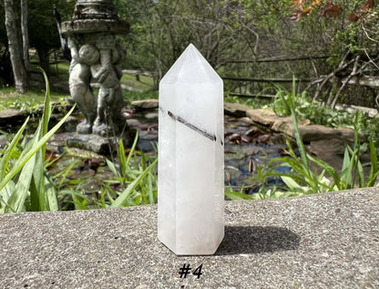 Black Tourmalinated Quartz Towers - Gem Realm 
