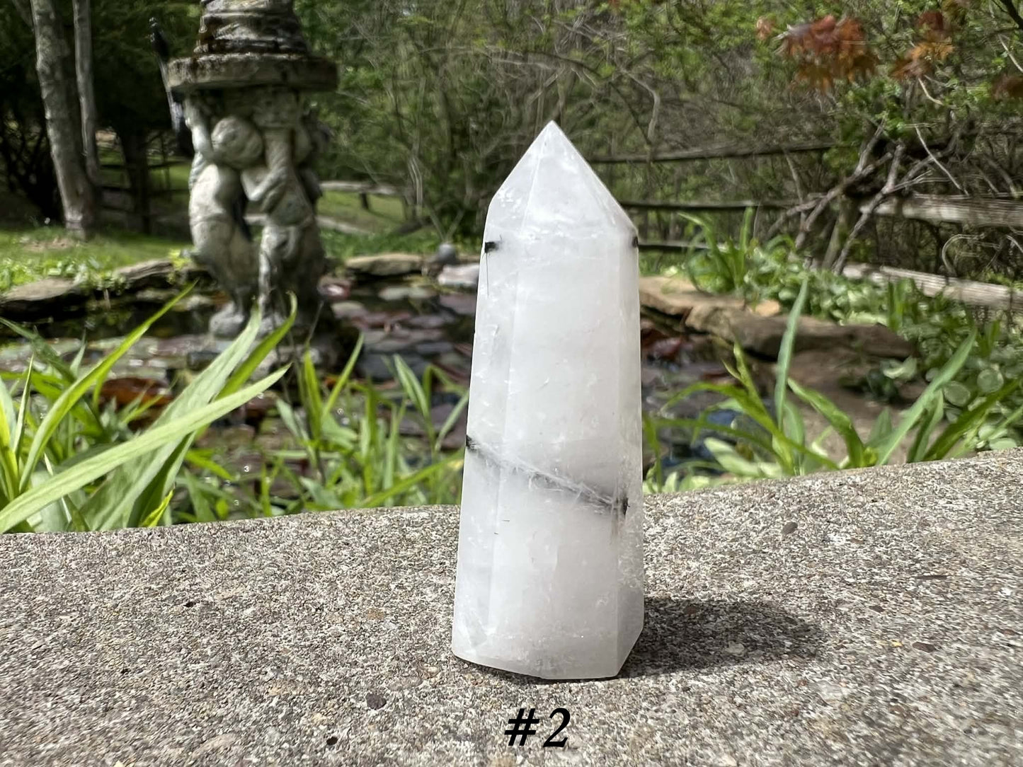 Black Tourmalinated Quartz Towers - Gem Realm 