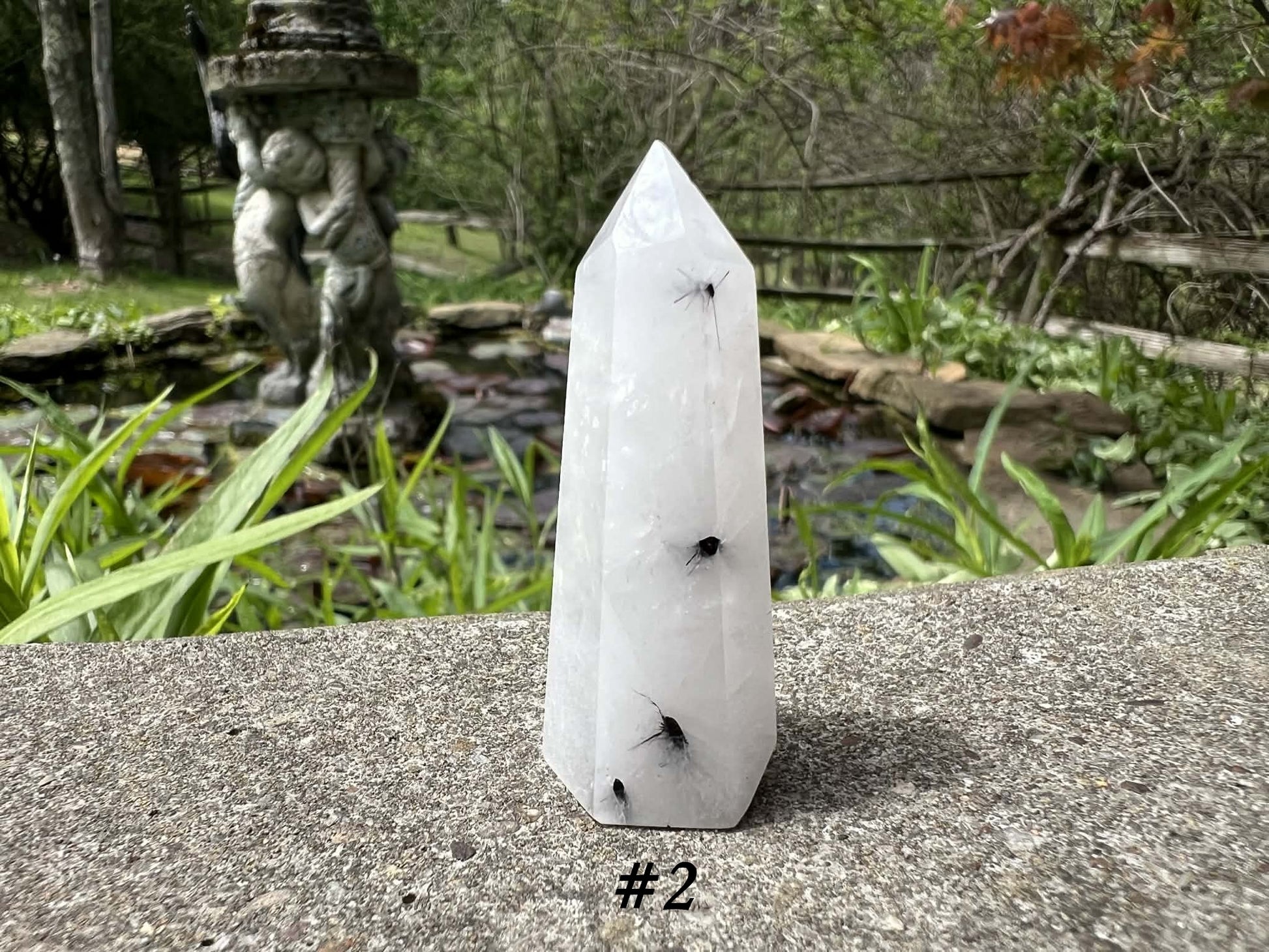 Black Tourmalinated Quartz Towers - Gem Realm 