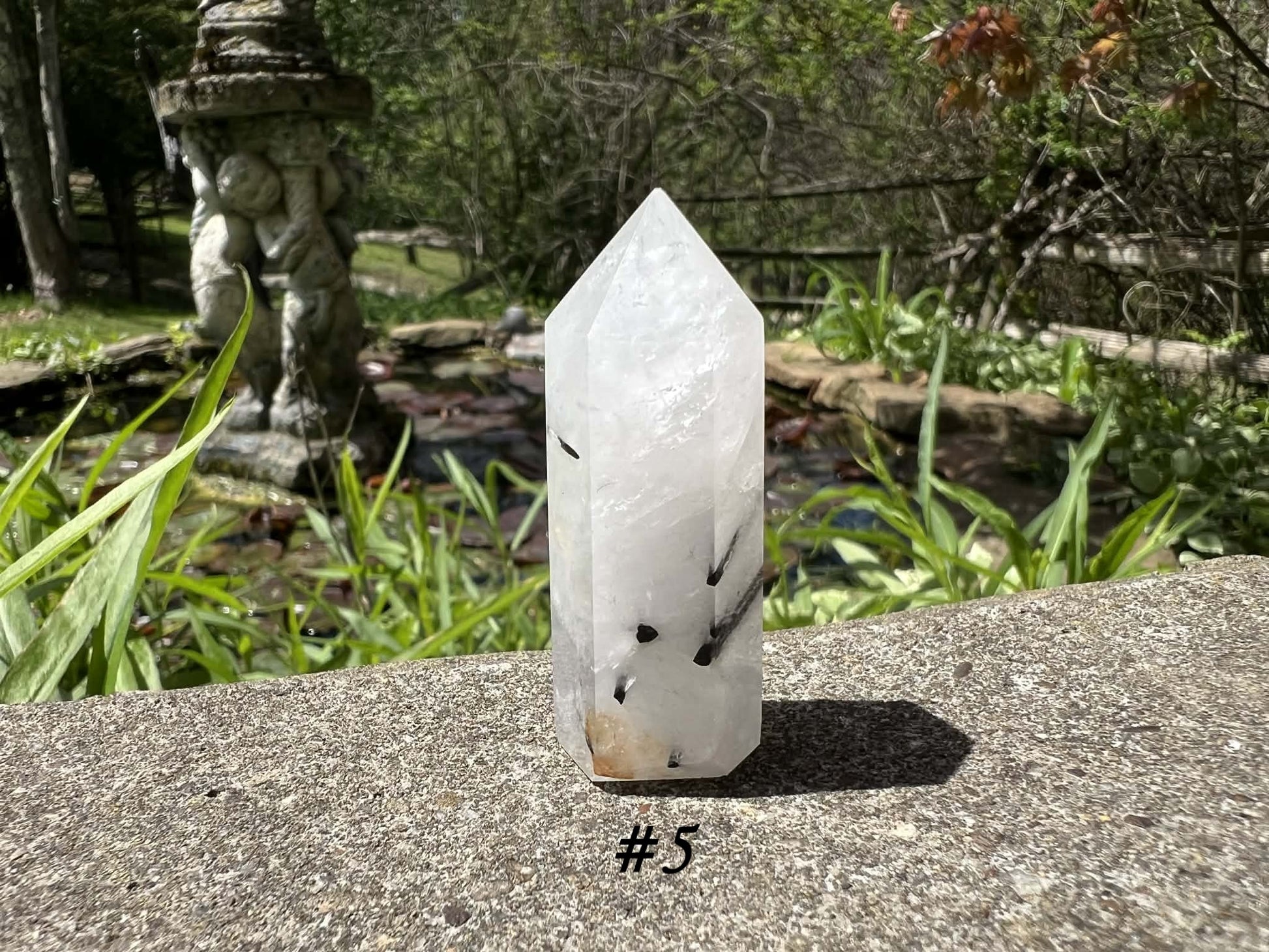 Black Tourmalinated Quartz Towers - Gem Realm 