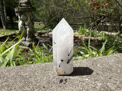 Black Tourmalinated Quartz Towers - Gem Realm 