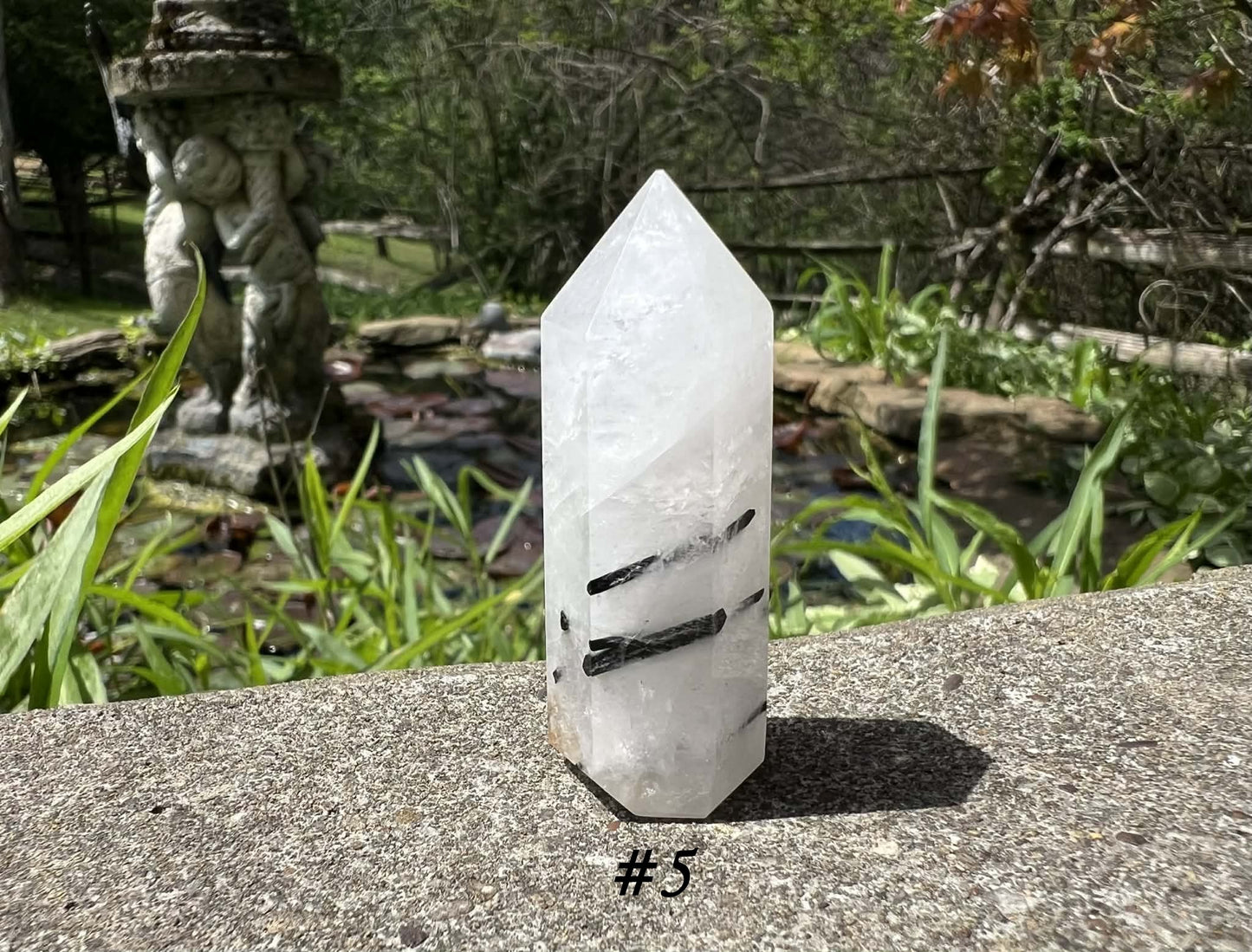 Black Tourmalinated Quartz Towers - Gem Realm 