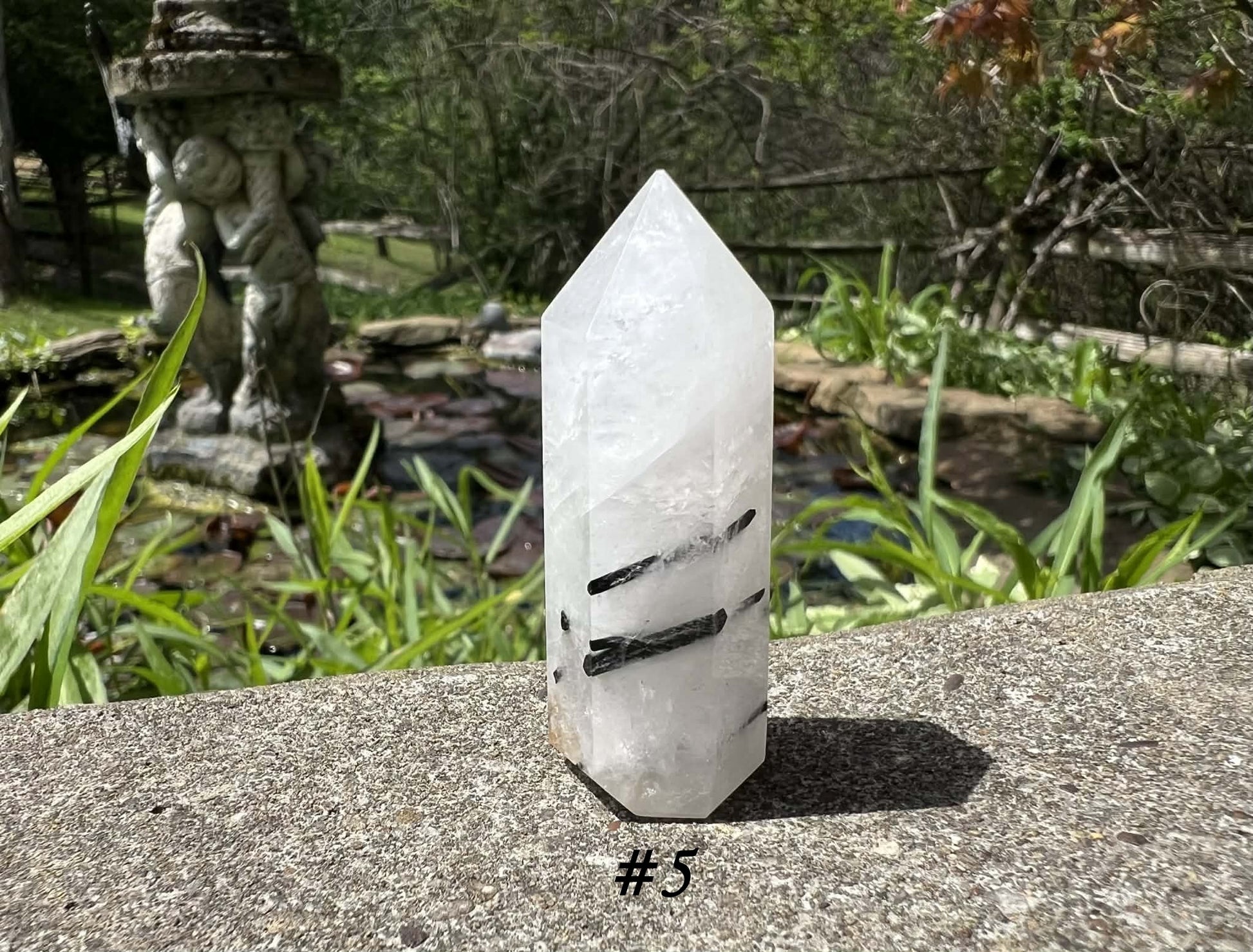 Black Tourmalinated Quartz Towers - Gem Realm 