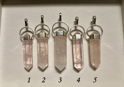 Rose Quartz Crystal Pendant