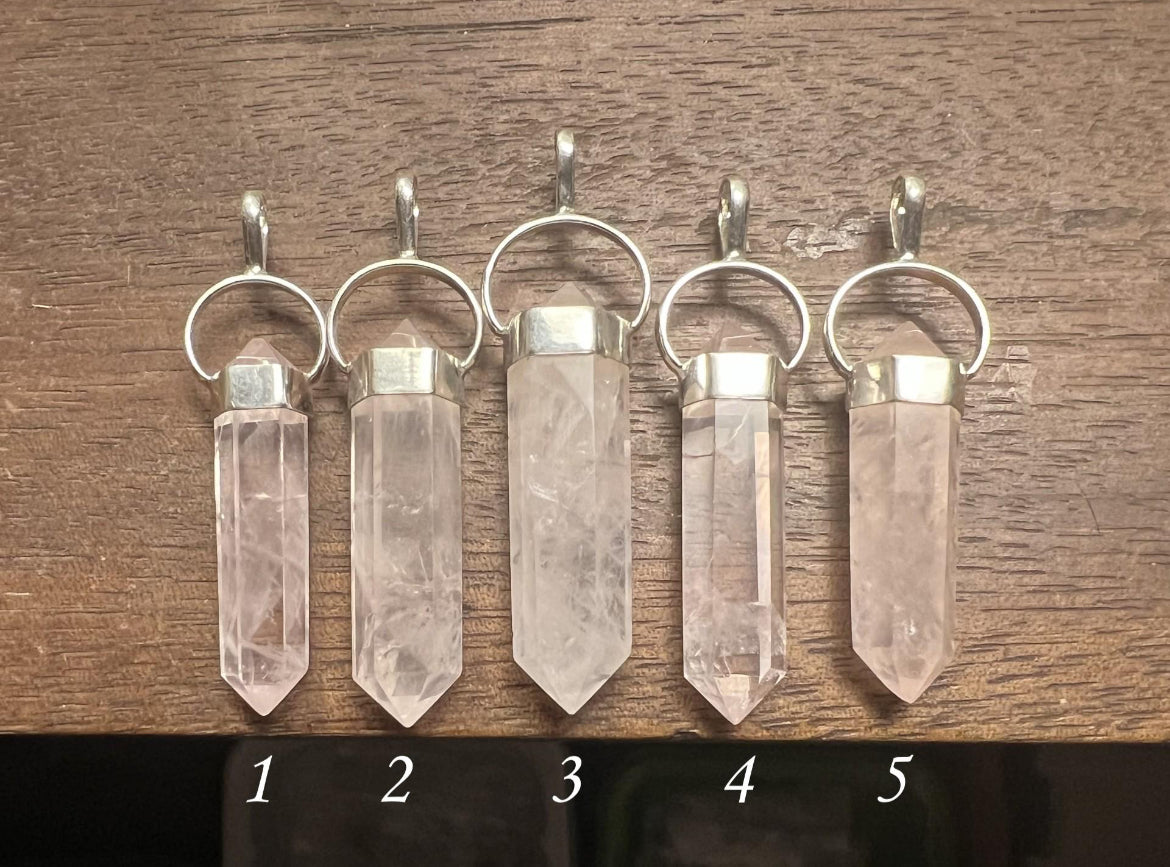 Rose Quartz Crystal Pendant