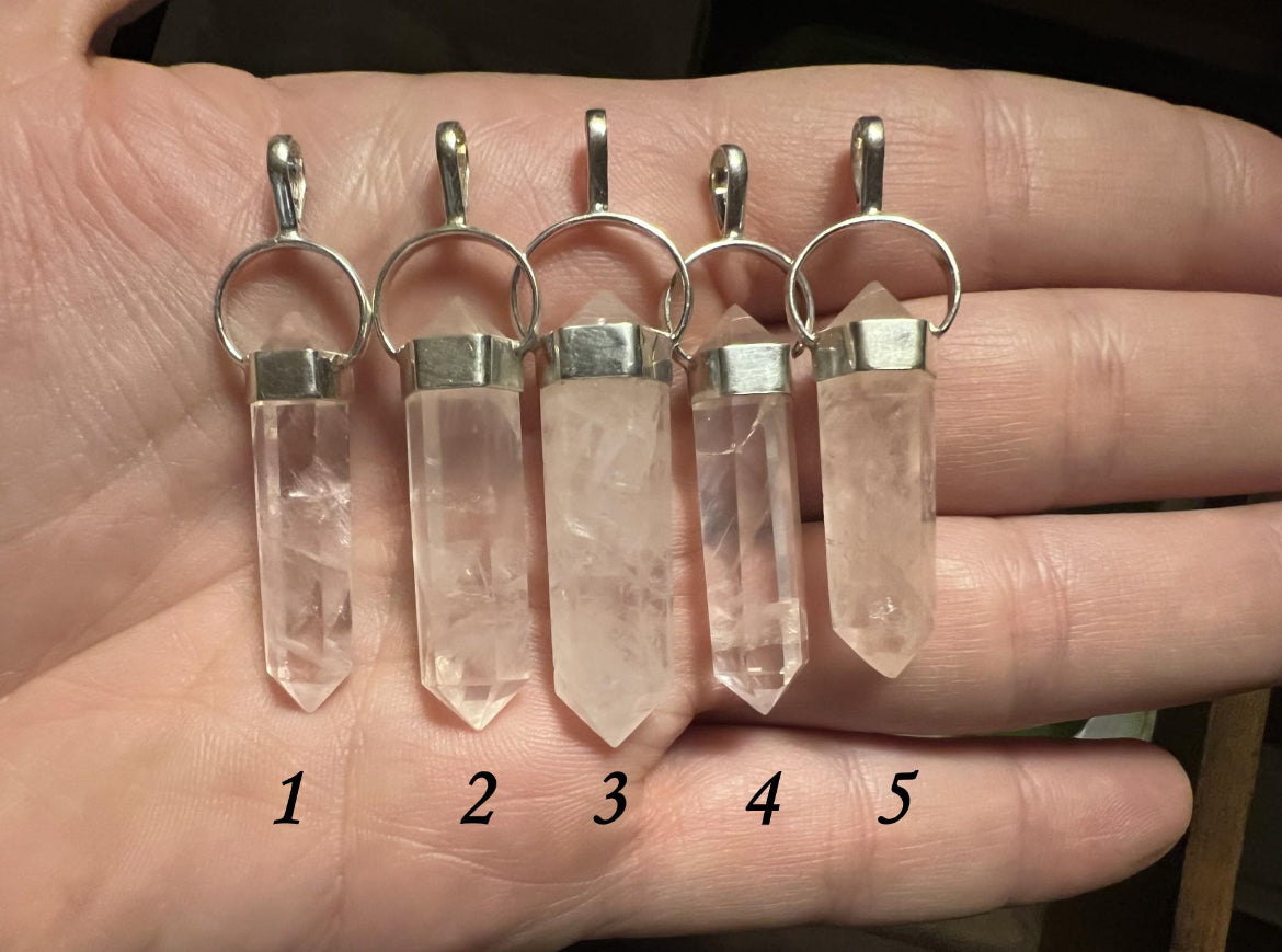 Rose Quartz Crystal Pendant