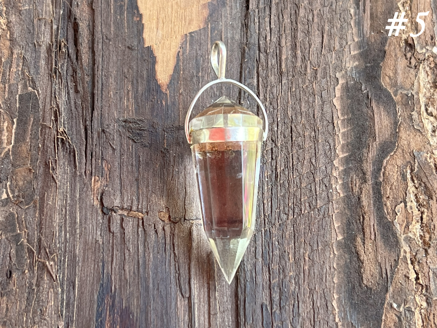 Quartz Crystal Vogel Pendant - Gem Realm 
