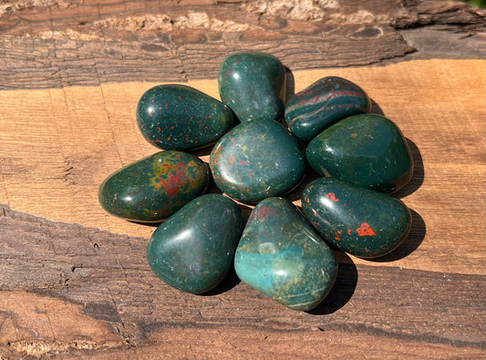 Bloodstone Tumbled Stones - Gem Realm 
