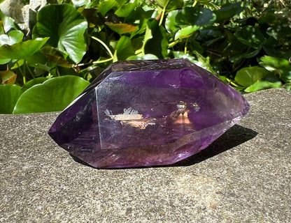 Amethyst Double Terminated Polished Point ~ Hematite Included