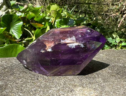 Amethyst Double Terminated Polished Point ~ Hematite Included