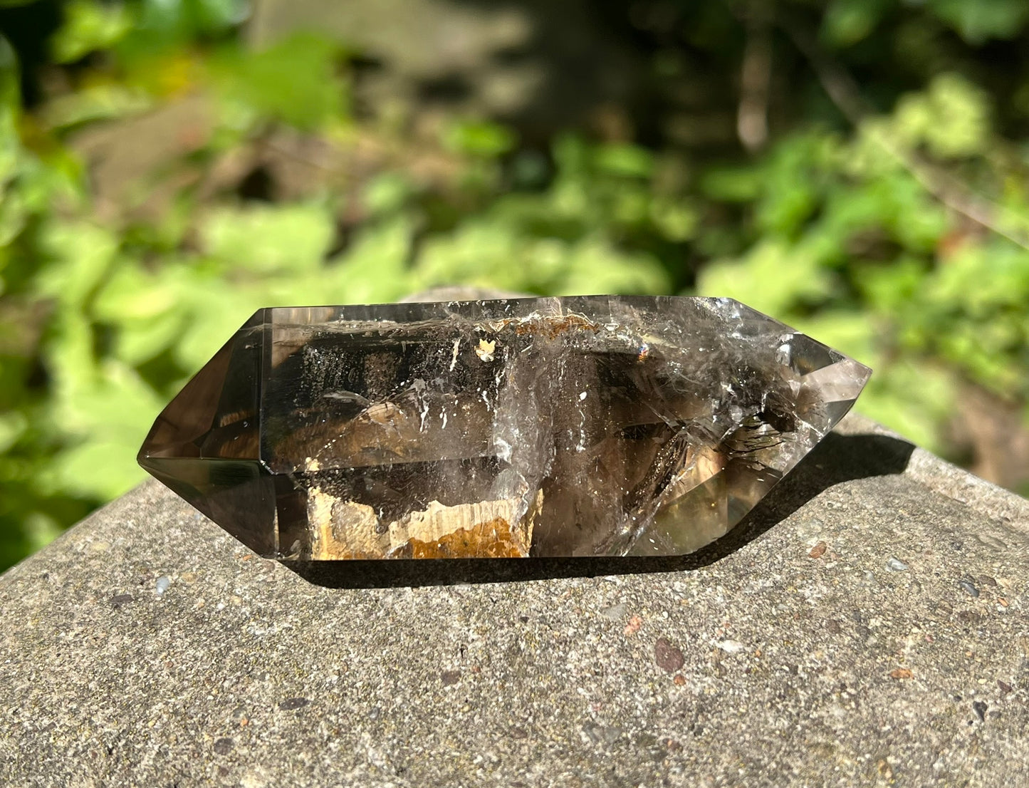 Smoky Phantom Double Terminated Quartz Point ~ Brazil