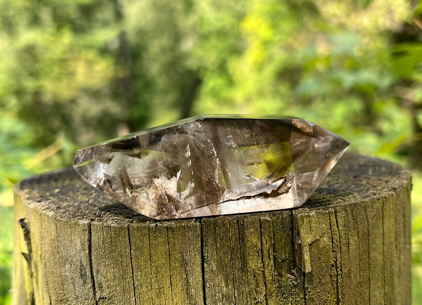 Smoky Phantom Double Terminated Quartz Point ~ Brazil