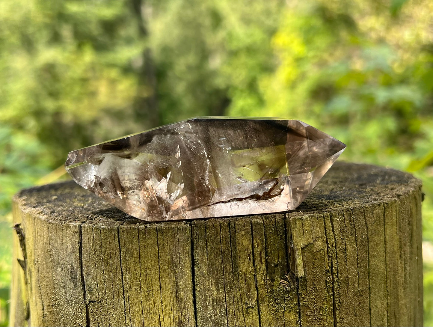Smoky Phantom Double Terminated Quartz Point ~ Brazil