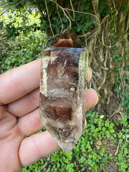 Smoky Phantom Double Terminated Quartz Point ~ Brazil