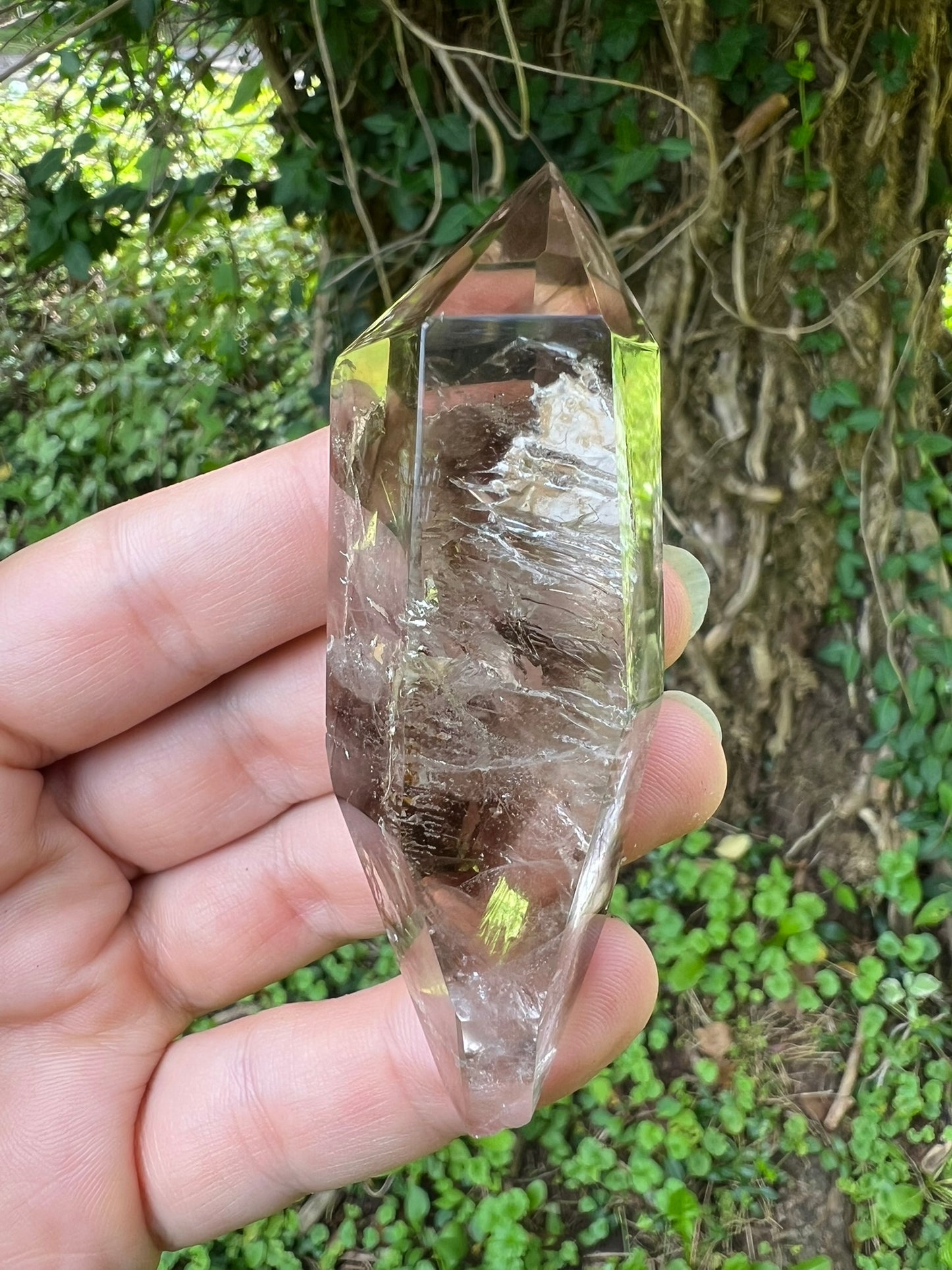 Smoky Phantom Double Terminated Quartz Point ~ Brazil