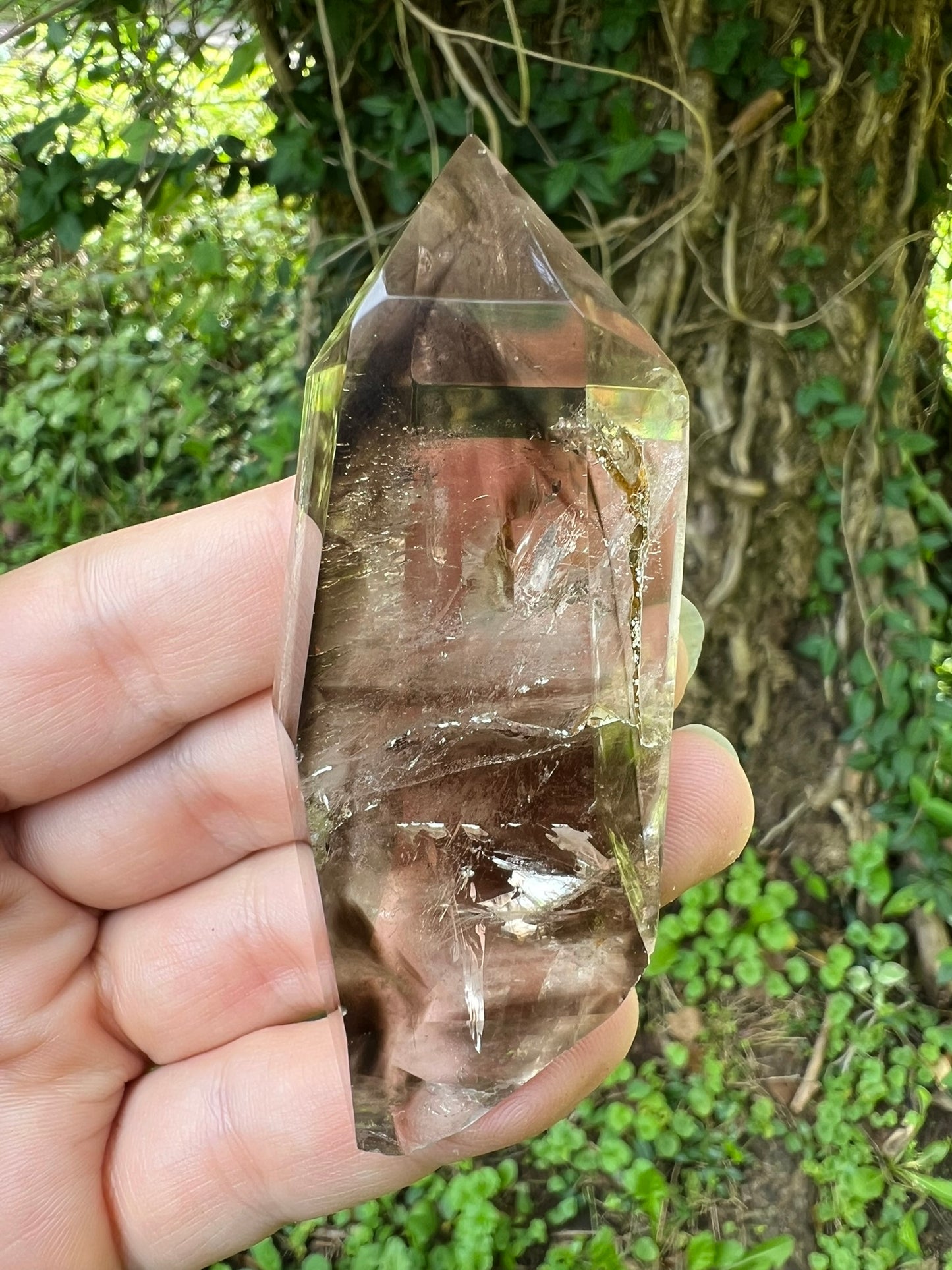 Smoky Phantom Double Terminated Quartz Point ~ Brazil