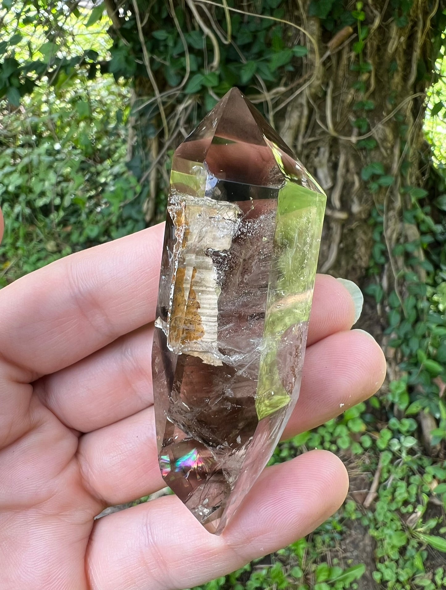 Smoky Phantom Double Terminated Quartz Point ~ Brazil
