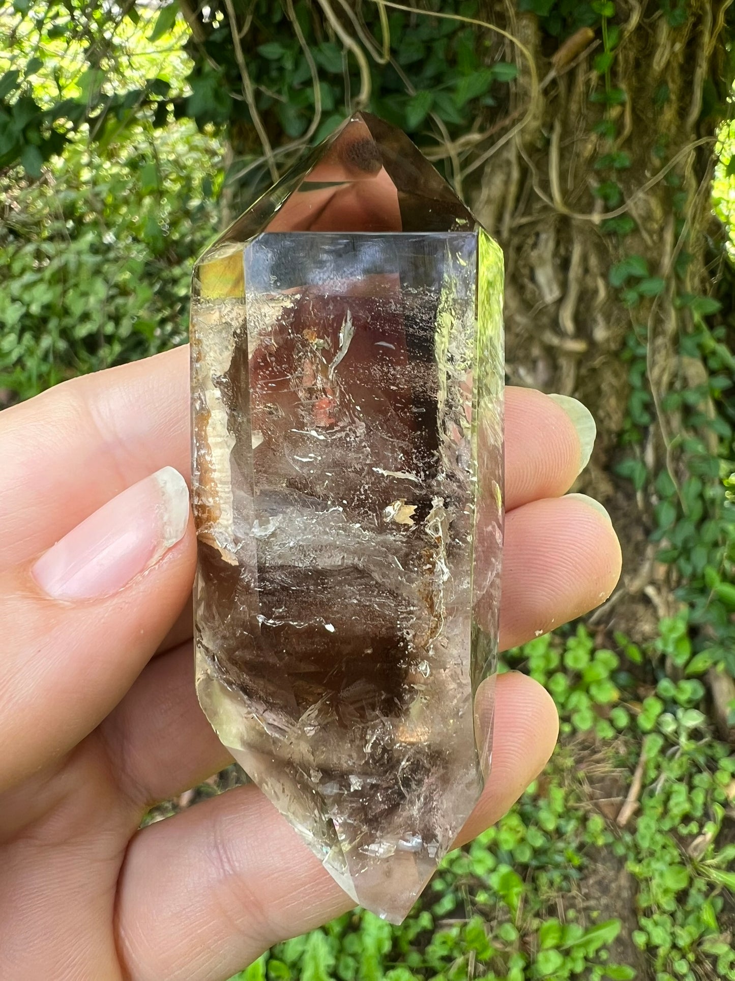 Smoky Phantom Double Terminated Quartz Point ~ Brazil