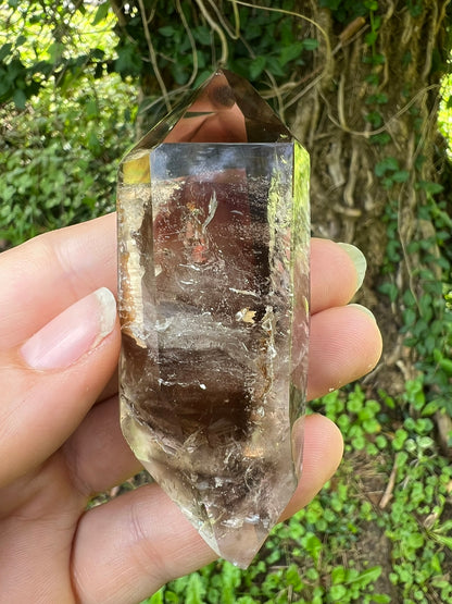 Smoky Phantom Double Terminated Quartz Point ~ Brazil
