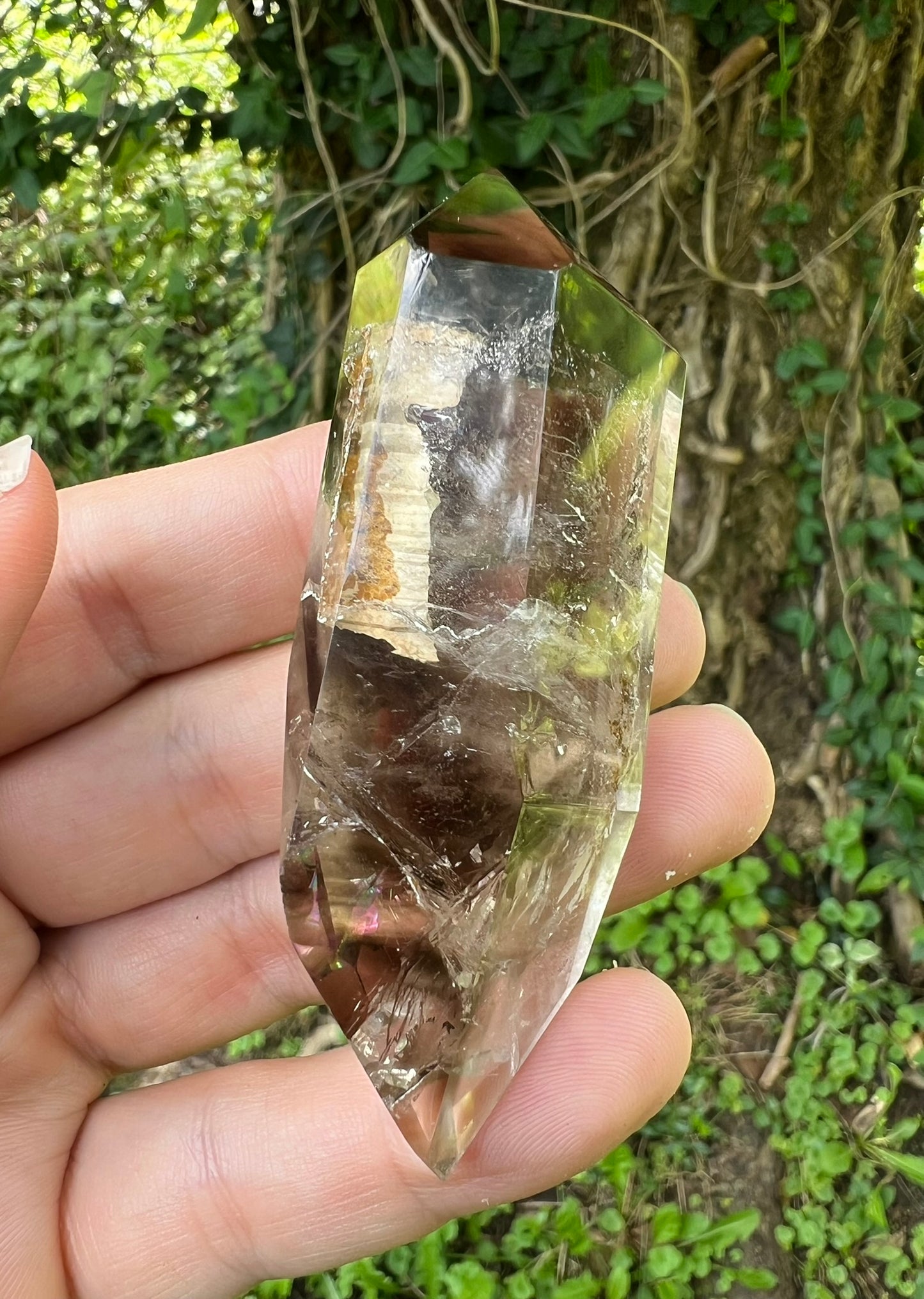 Smoky Phantom Double Terminated Quartz Point ~ Brazil