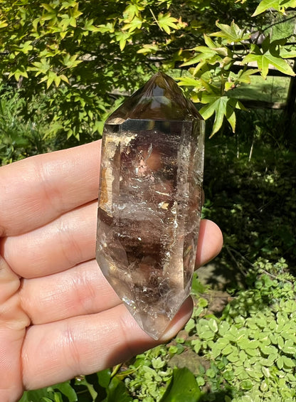 Smoky Phantom Double Terminated Quartz Point ~ Brazil