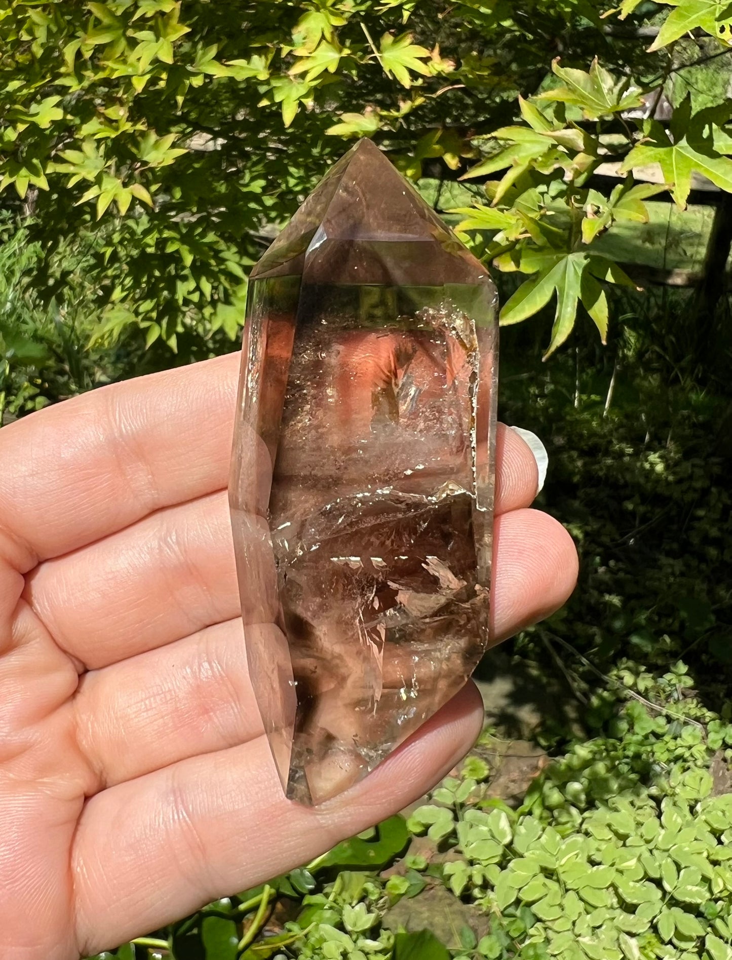 Smoky Phantom Double Terminated Quartz Point ~ Brazil