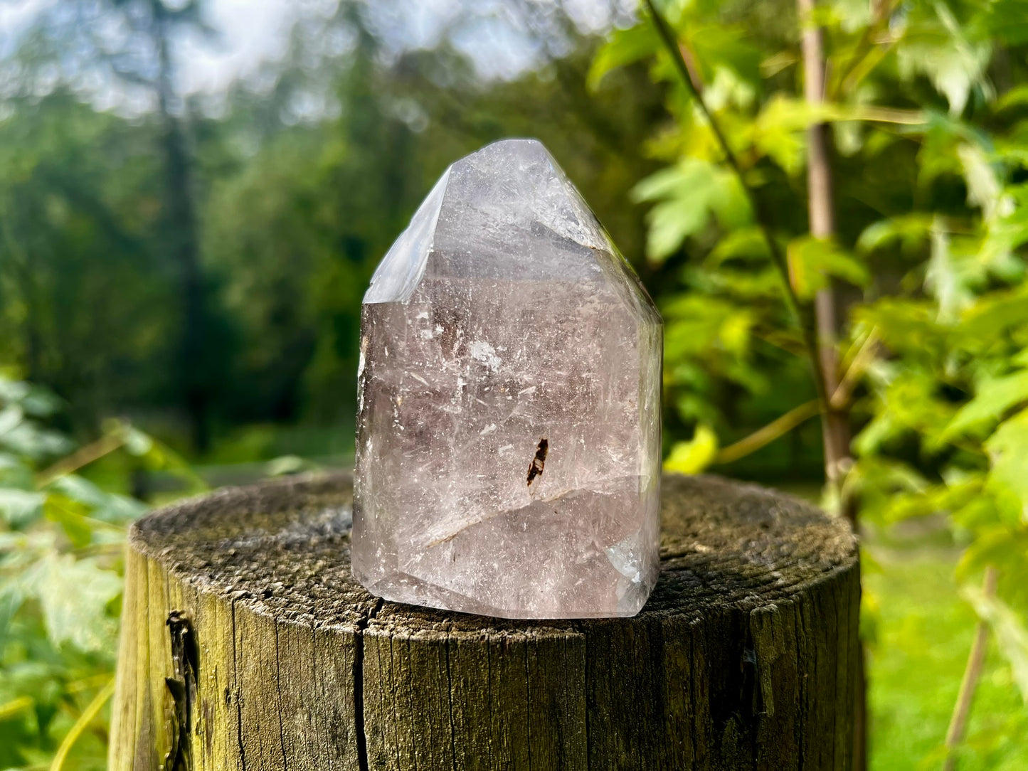 Smoky Quartz Tower with Inclusions