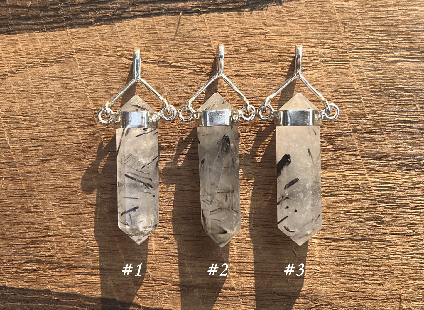 Tourmalinated Quartz Pendant - Gem Realm 