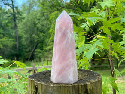 Rose Quartz Tower ~ Large