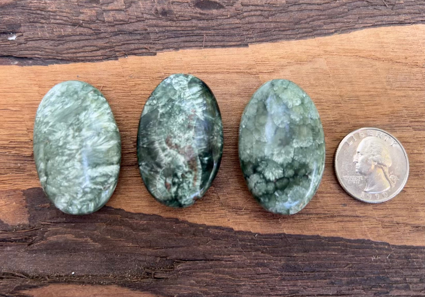 Seraphinite Palmstones - Gem Realm 