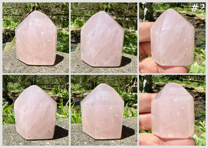 Rose Quartz Towers ~ Small ~ Medium - Gem Realm 