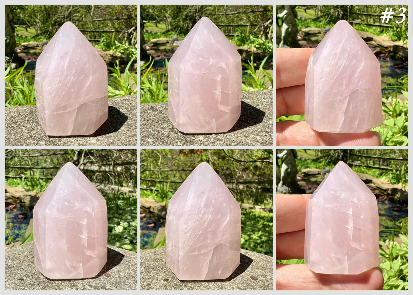 Rose Quartz Towers ~ Small ~ Medium - Gem Realm 