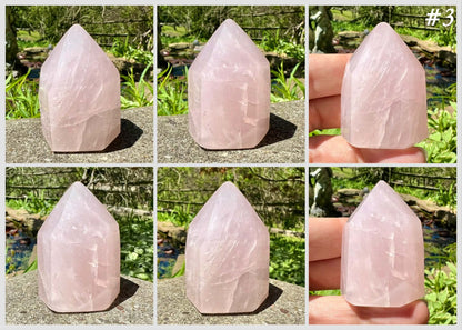 Rose Quartz Towers ~ Small ~ Medium - Gem Realm 