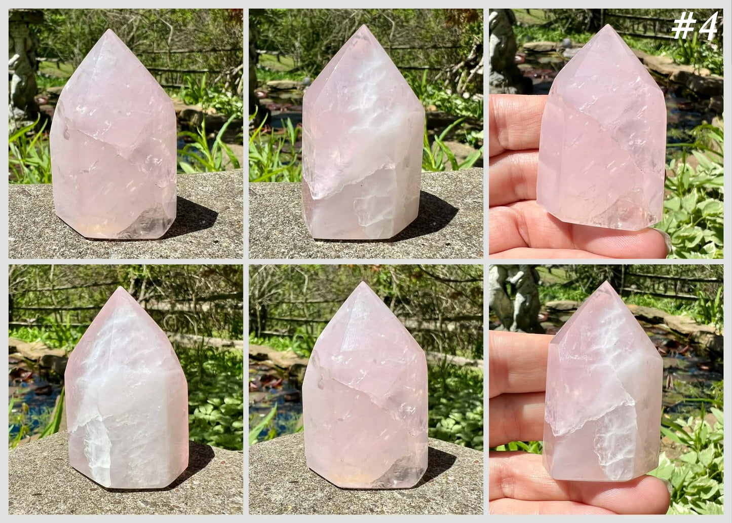 Rose Quartz Towers ~ Small ~ Medium - Gem Realm 