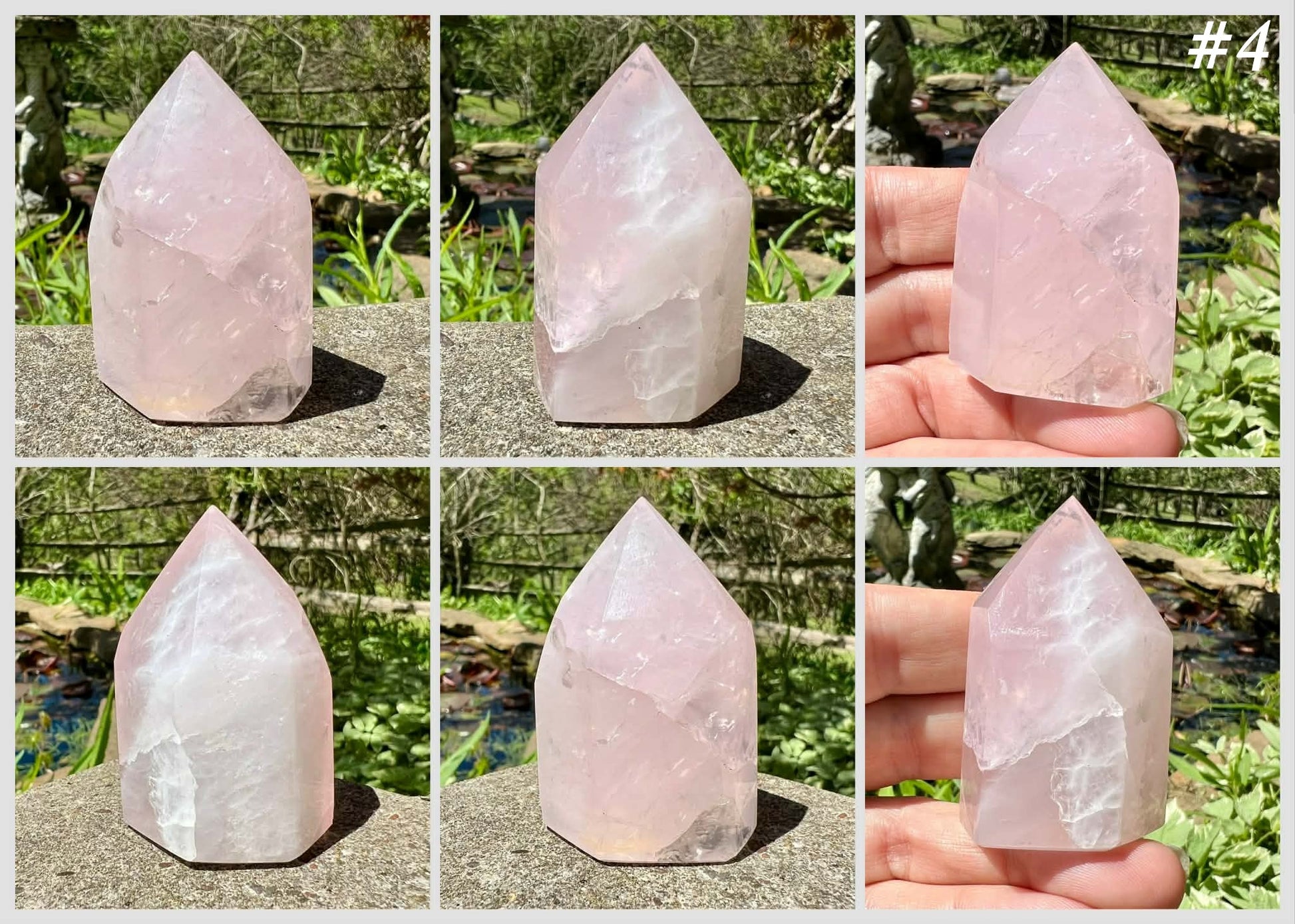 Rose Quartz Towers ~ Small ~ Medium - Gem Realm 