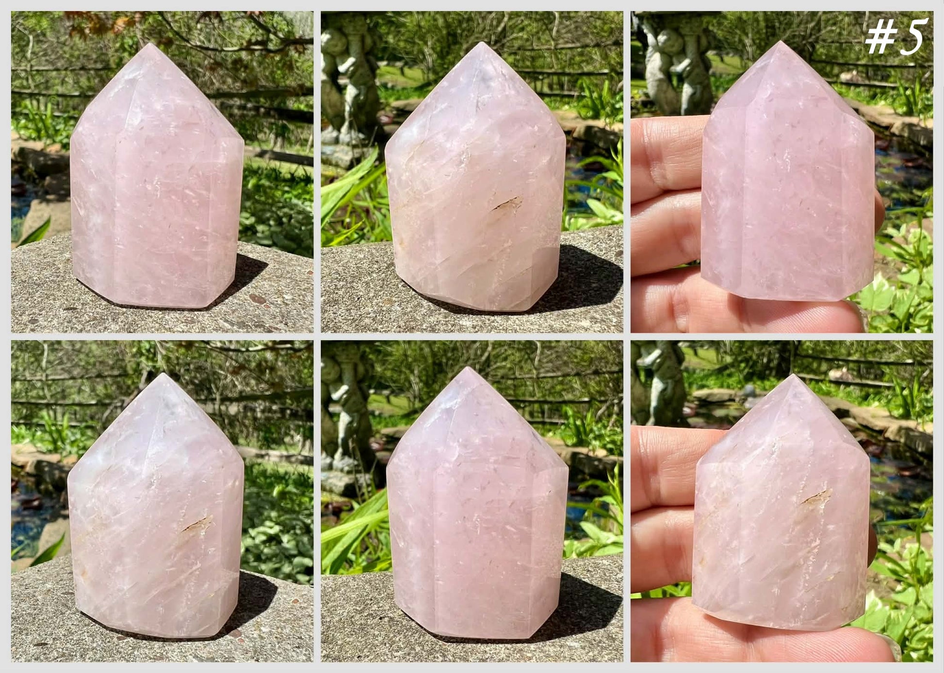 Rose Quartz Towers ~ Small ~ Medium - Gem Realm 
