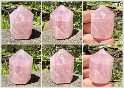 Rose Quartz Towers ~ Small ~ Medium - Gem Realm 