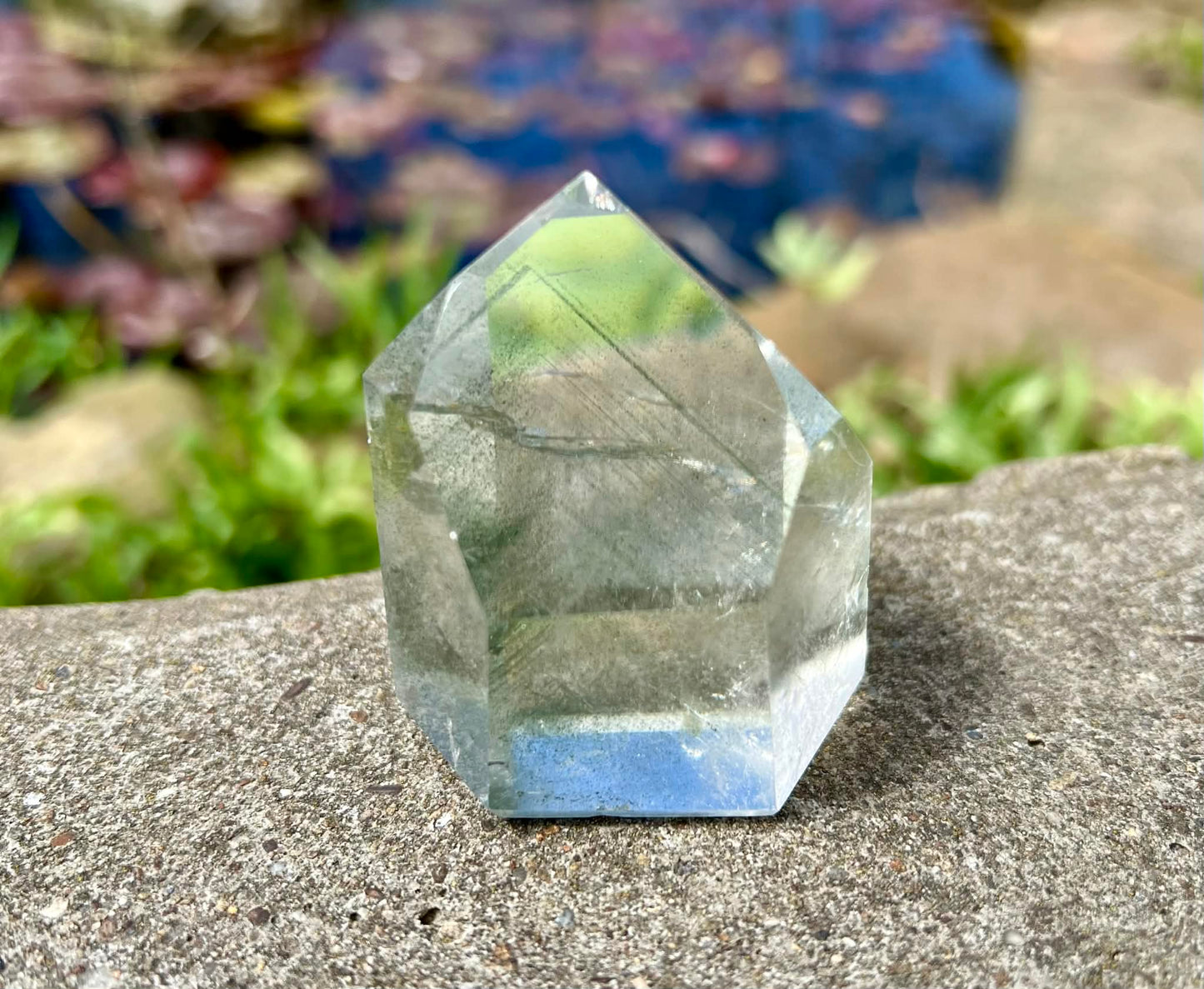 Garden Quartz Tower ~ Green Phantom Quartz - Gem Realm 