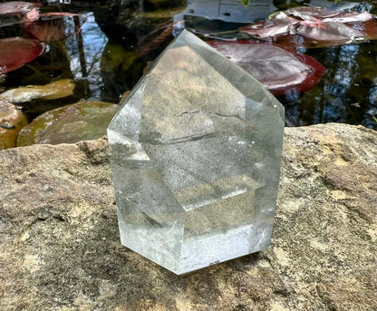 Garden Quartz Tower ~ Green Phantom Quartz - Gem Realm 