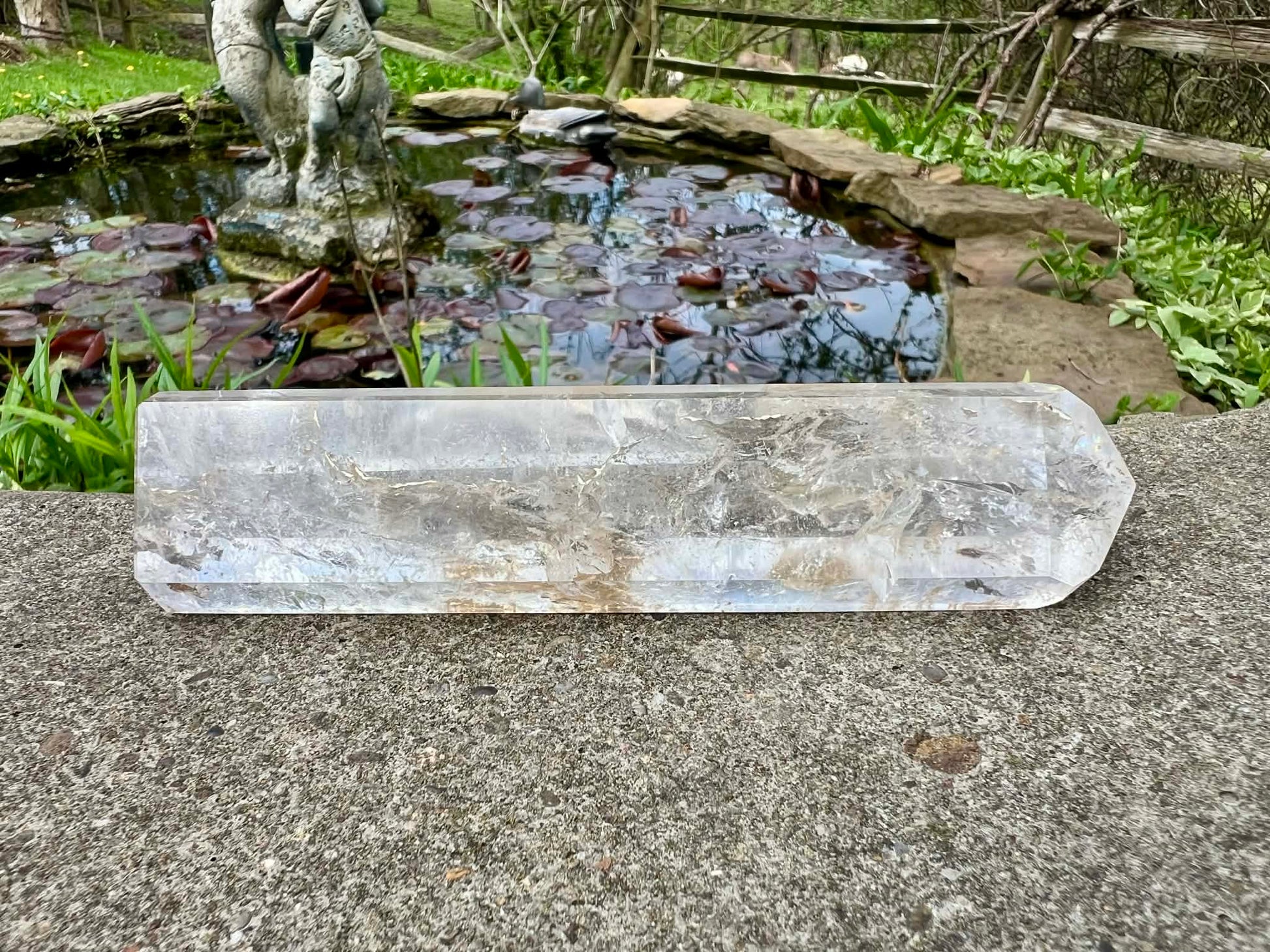 Quartz Crystal Tower ~ with inclusions ~ Large - Gem Realm 