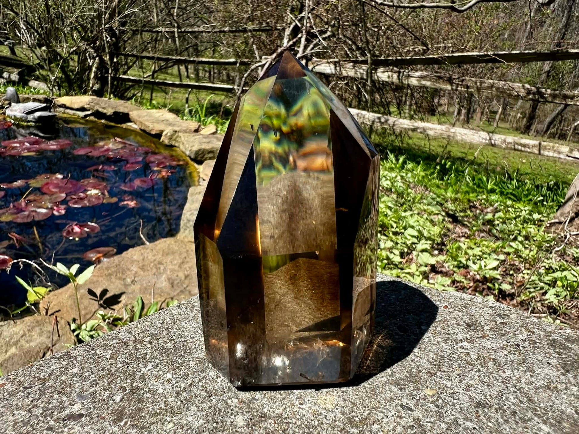 Smoky Citrine Phantom Quartz Tower - Gem Realm 