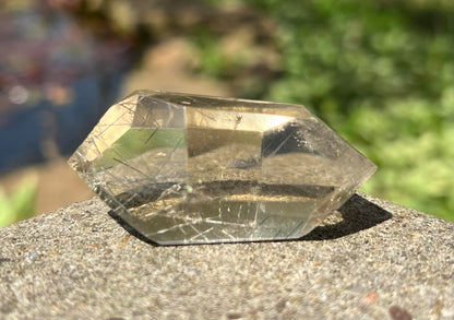 Citrine Double Terminated Polished Point ~ Rutilated - Gem Realm 