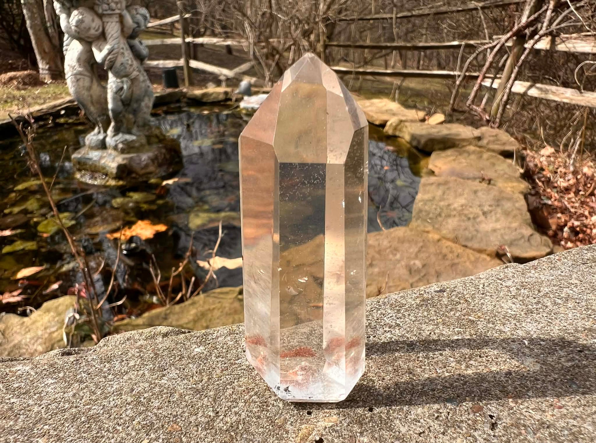 Quartz Crystal Tower ~ with Chlorite - Gem Realm 