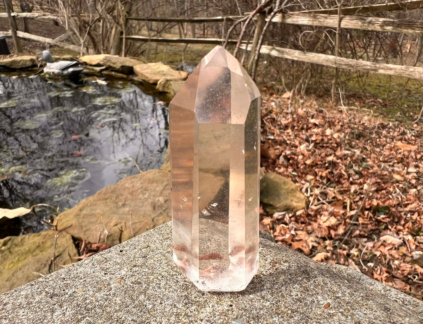 Quartz Crystal Tower ~ with Chlorite - Gem Realm 