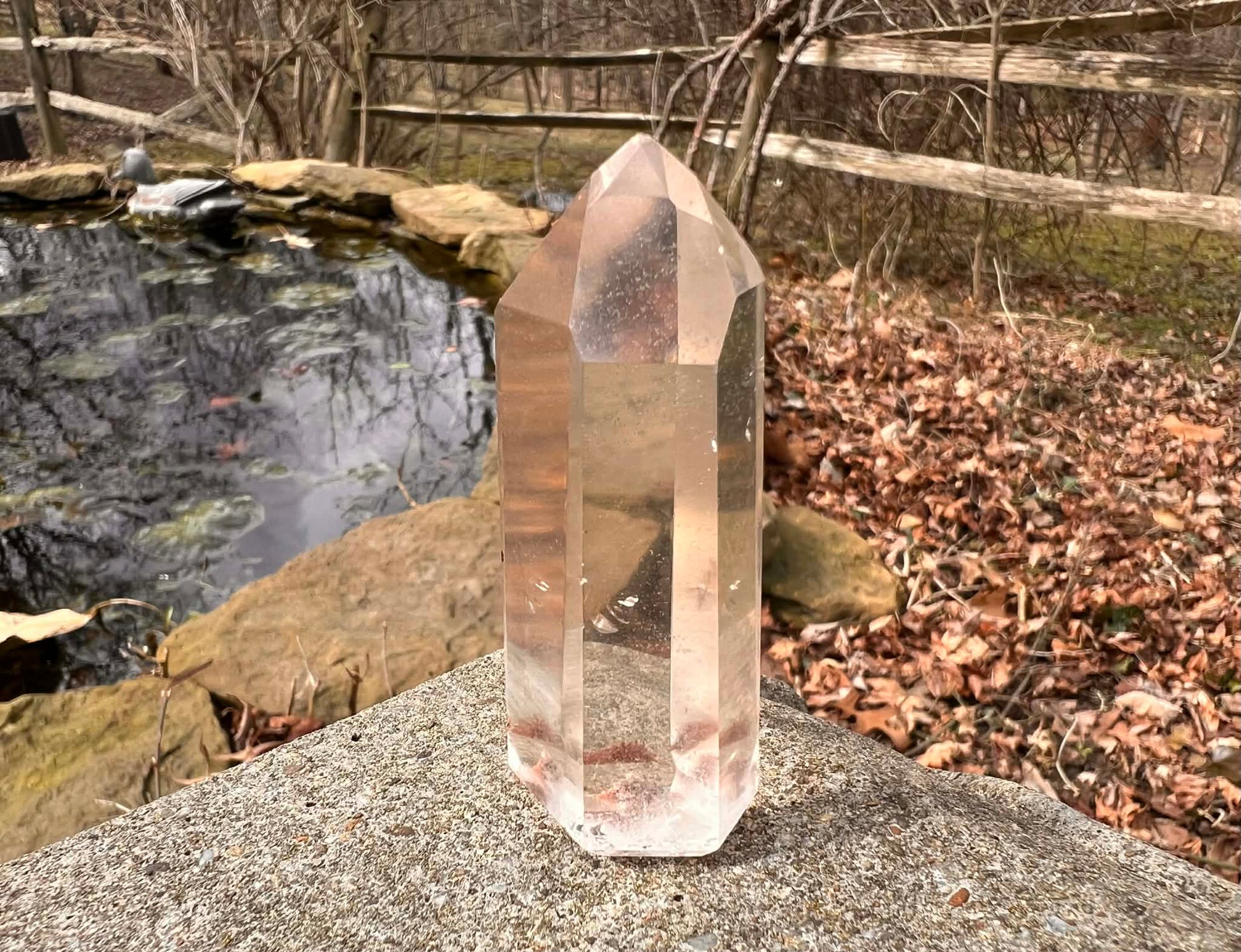 Quartz Crystal Tower ~ with Chlorite - Gem Realm 
