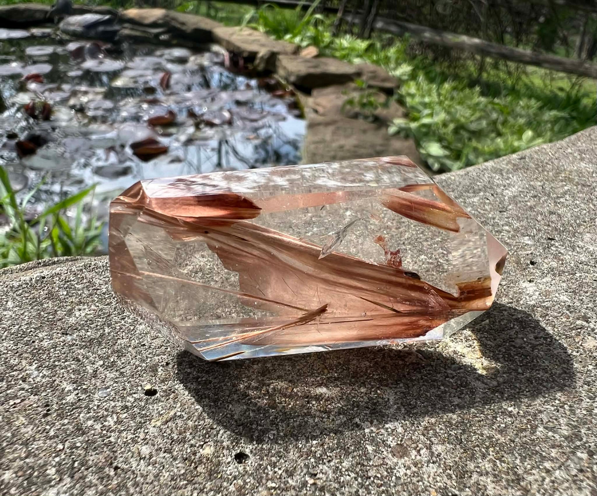 Amphibole Quartz Freeform - Gem Realm 